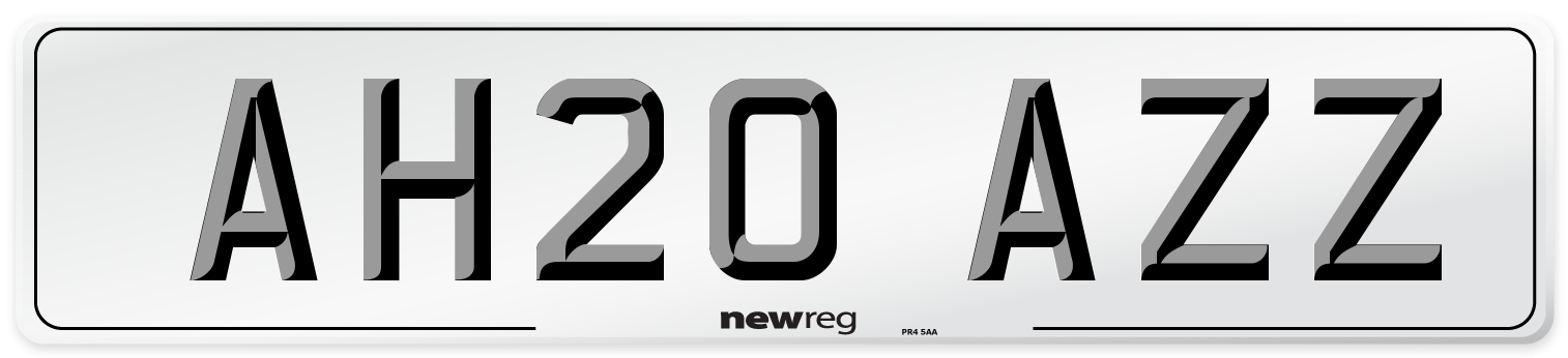 AH20 AZZ Number Plate from New Reg